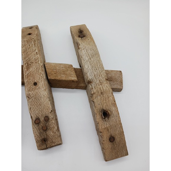 Antique Reclaimed Oak Handmade Barn Door Wooden Hardware Latch Closure Rustic - Picture 13 of 16